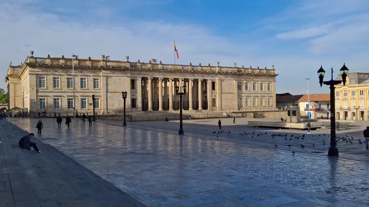 Capitolio Nacional de Colombia en la Plaza de Bolívar de Bogotá